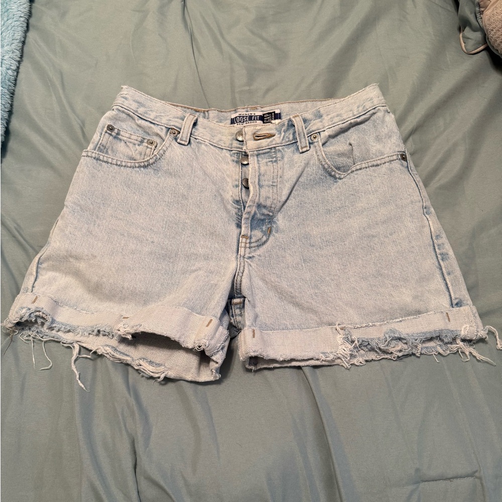 GAP Light Blue Distressed Jean Shorts summer denim vintage vacation